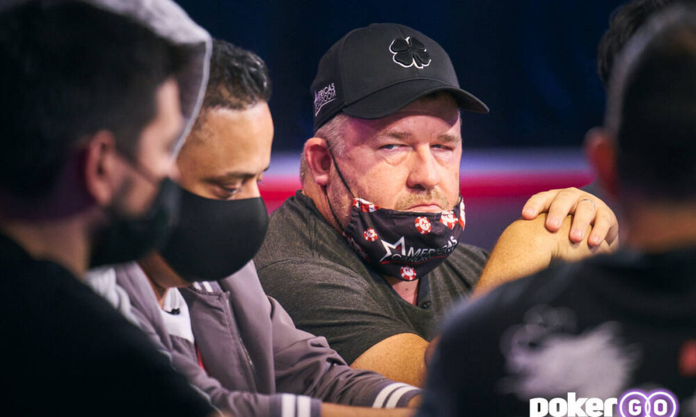 Chris Moneymaker near WSOP Main Event 2021 chip lead