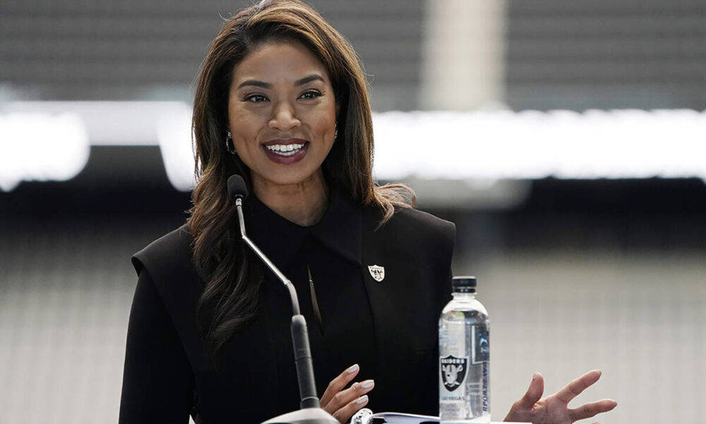 Raiders president Sandra Douglass Morgan molded in Las Vegas