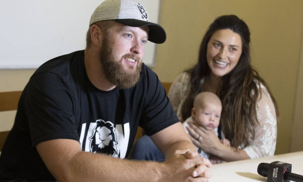 Raiders’ Trent Sieg, wife Carly have son after 2 miscarriages