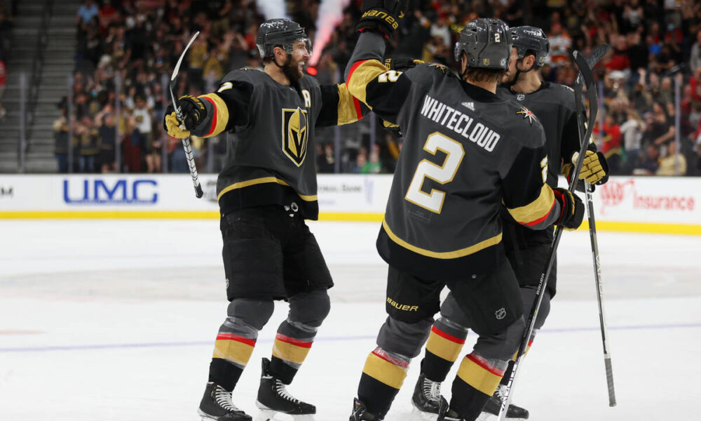 Golden Knights set with Alex Pietrangelo, Shea Theodore on right side