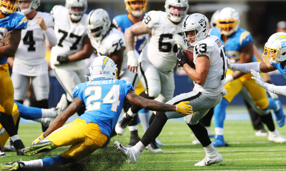 Raiders’ Hunter Renfrow’s targets down with Davante Adams