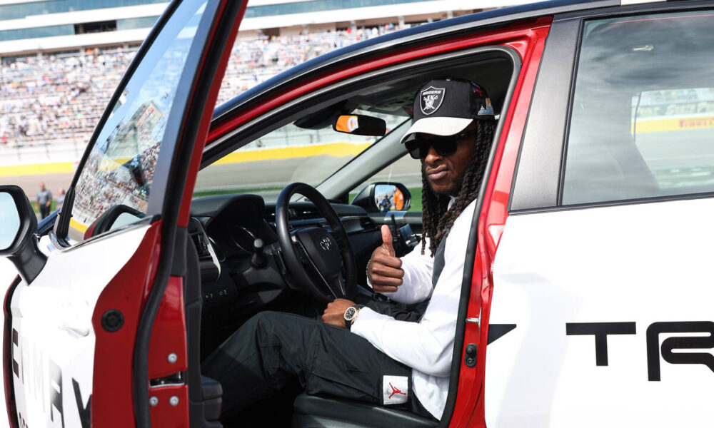Raiders’ Davante Adams honored at Fresno State, NASCAR race