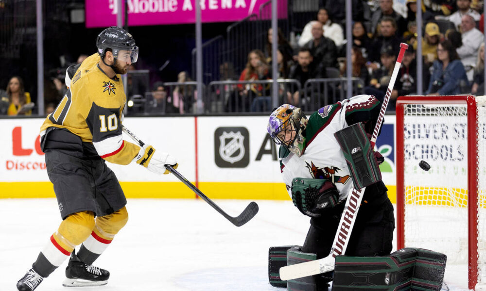 Golden Knights’ Nicolas Roy out against Edmonton Oilers