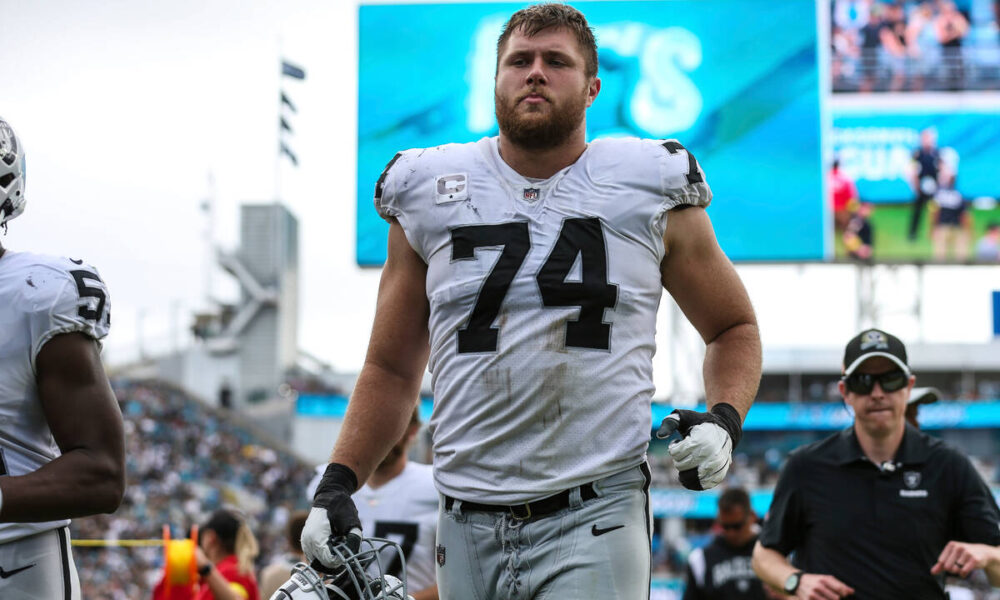 Raiders’ Davante Adams in, Kolton Miller out against Broncos