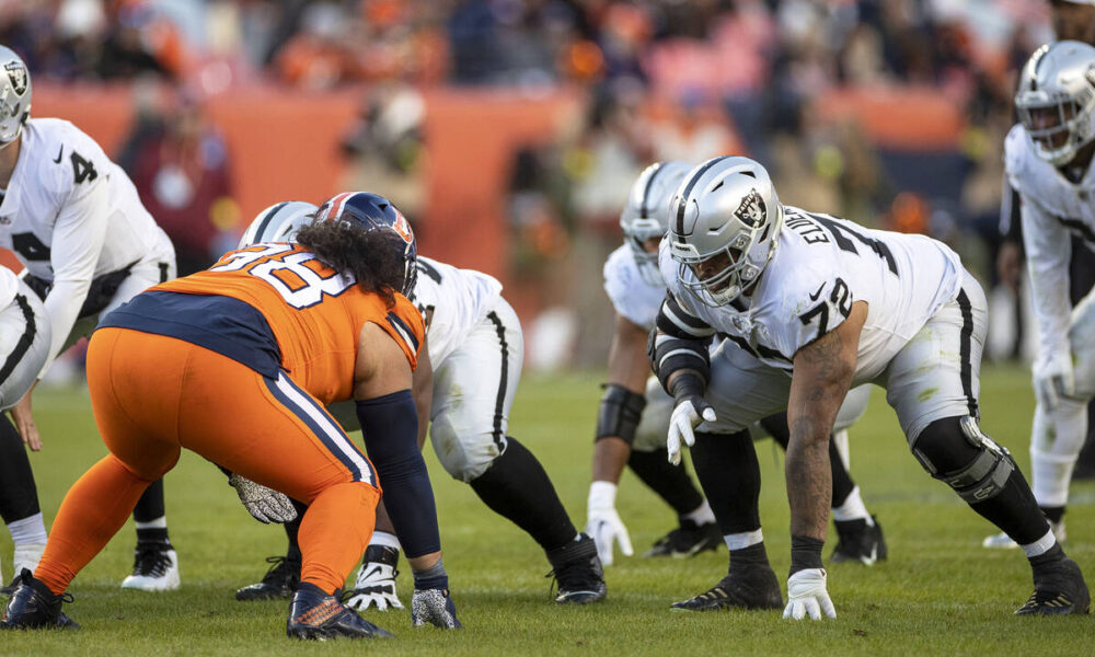 Raiders overcome loss of star tackle Kolton Miller