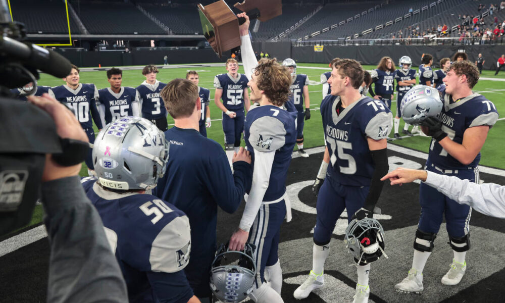 The Meadows football beats Lincoln County for 2A state title