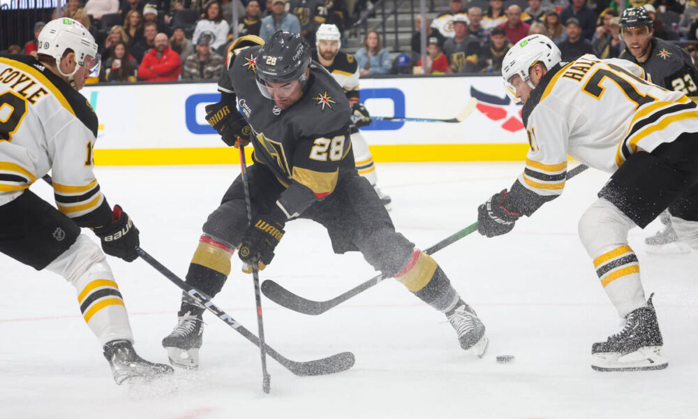 Golden Knights lose to Boston Bruins while short-handed