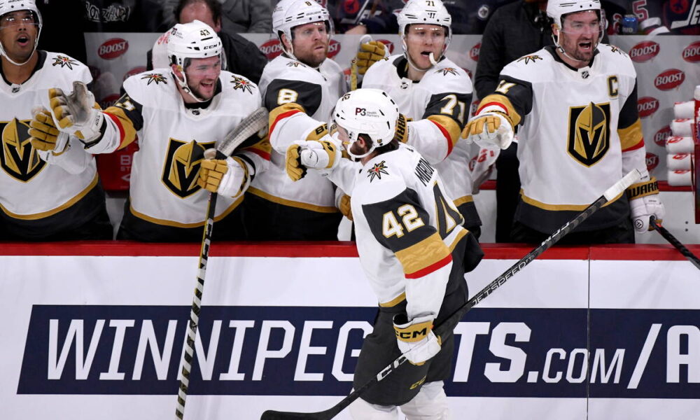 Golden Knights’ Daniil Miromanov scores 1st NHL goal in Winnipeg
