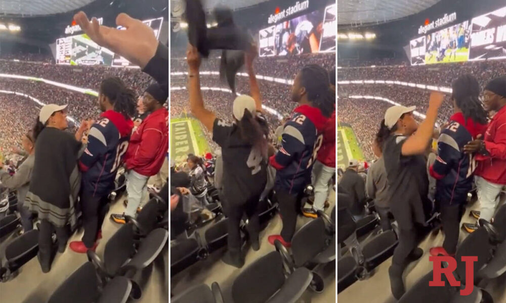 Video of Raiders fan unruly behavior towards Pats fan goes viral