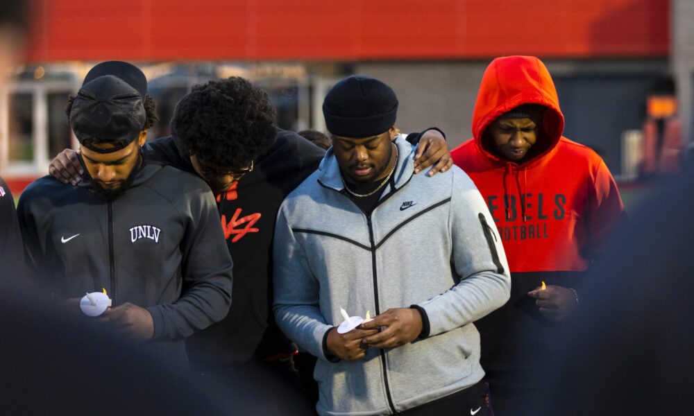 UNLV football team honors life of Ryan Keeler during vigil