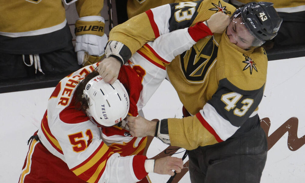 Golden Knights lose to Calgary Flames as Pacific Division lead shrinks