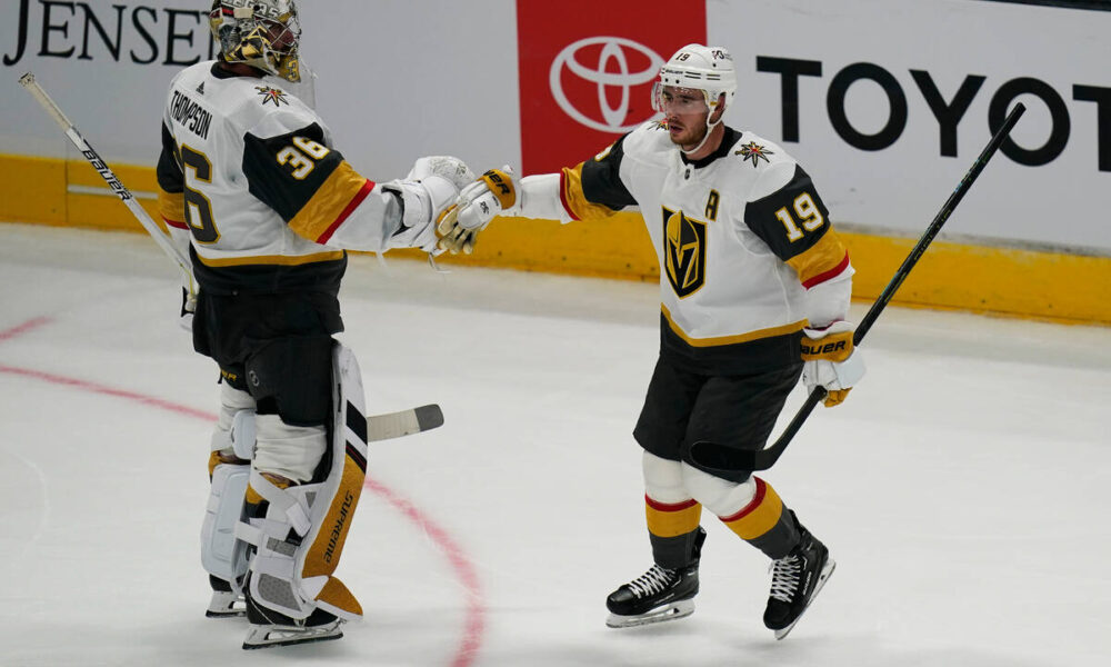 Golden Knights’ Logan Thompson, Reilly Smith to miss time