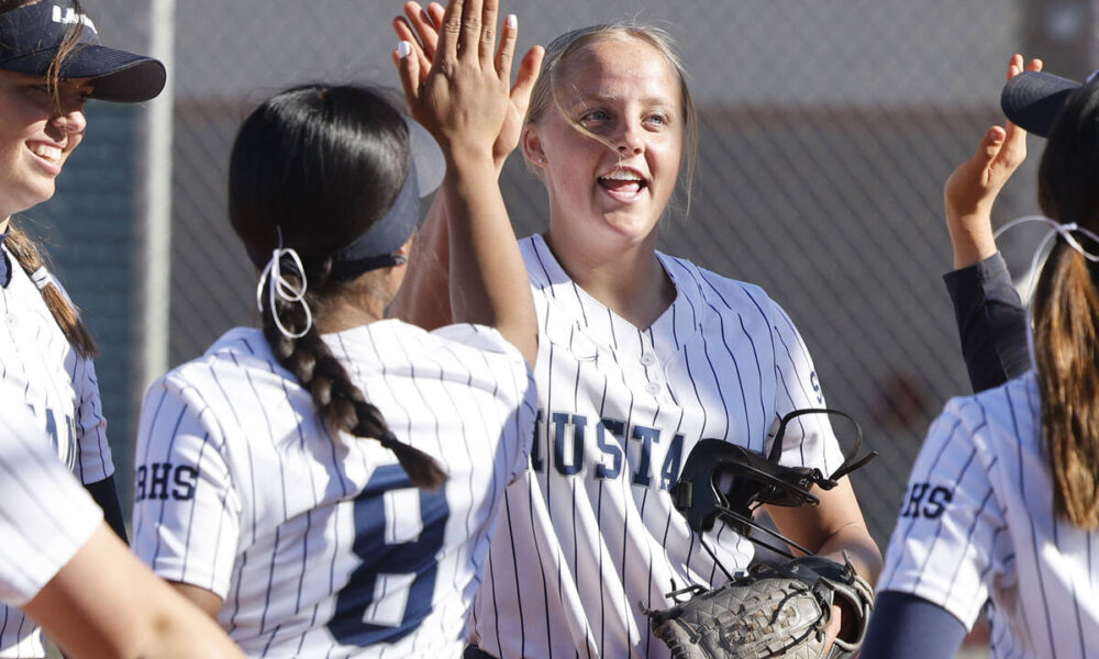 Shadow Ridge softball shuts out Liberty — PHOTOS