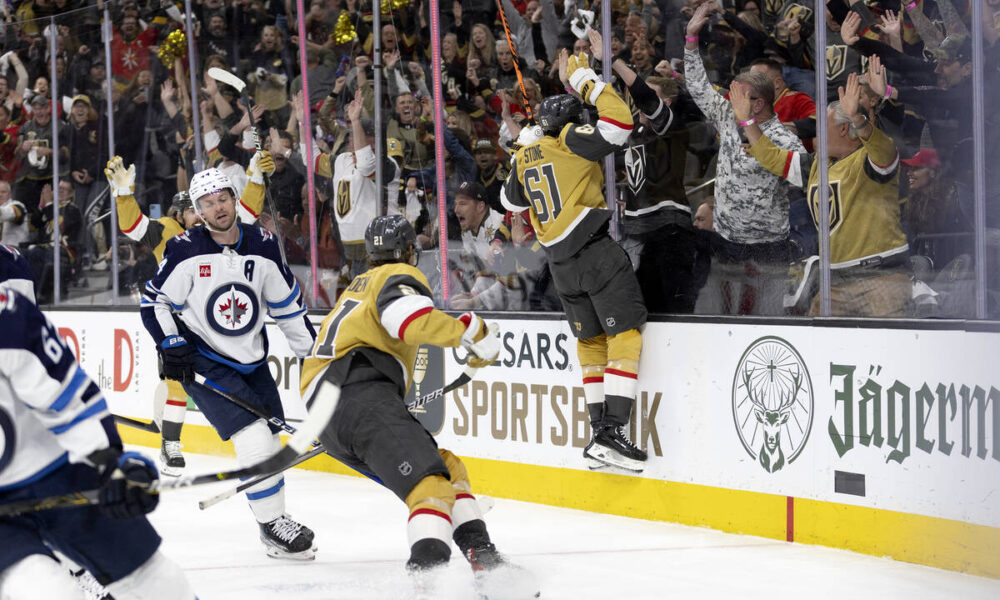 Golden Knights defeat Winnipeg Jets, tie Stanley Cup series