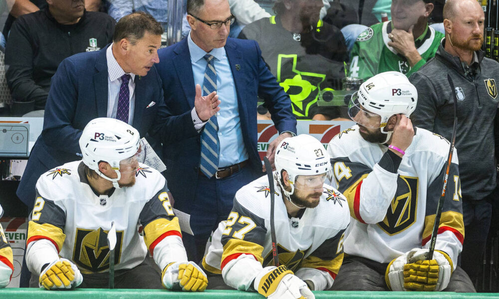 Golden Knights’ Bruce Cassidy talks before playing Florida Panthers