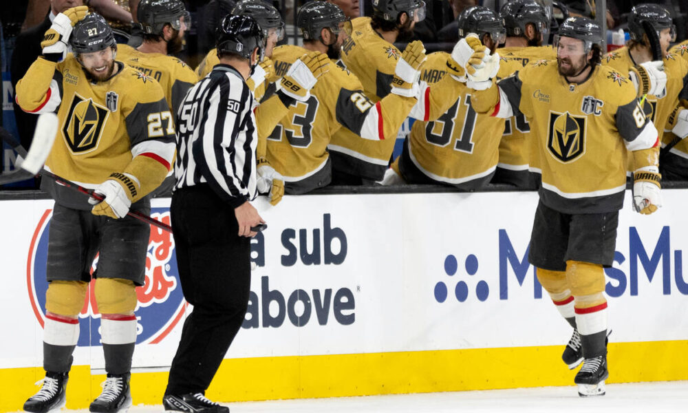 Golden Knights’ Shea Theodore scores in Stanley Cup Final