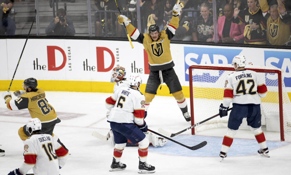 Phillies’ Bryce Harper, Bryson Stott watching Golden Knights