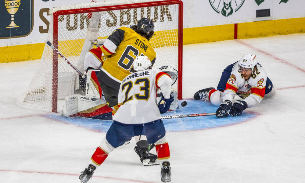 Golden Knights’ Mark Stone says he broke wrist vs. Florida Panthers