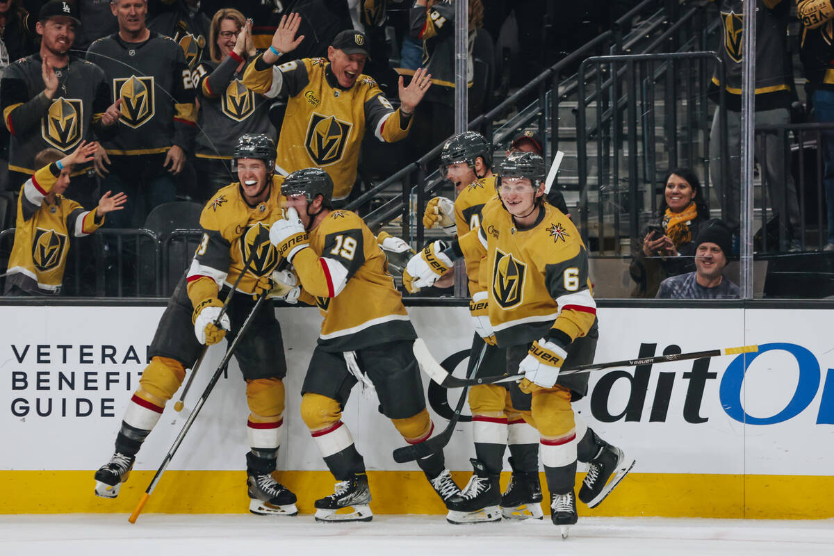 Golden Knights’ Brendan Brisson scores with Sidney Crosby on ice | Golden Knights