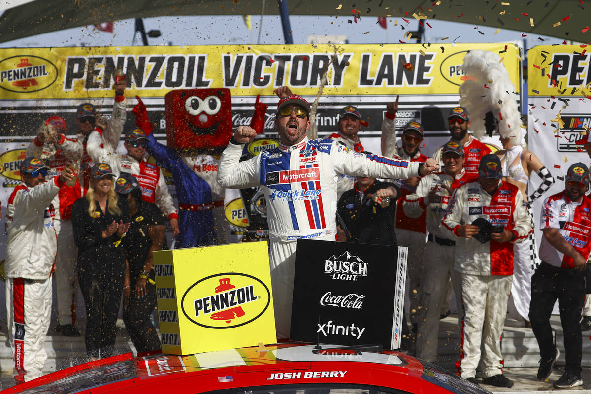 NASCAR Pennzoil 400: Josh Berry wins at Las Vegas Motor Speedway ...