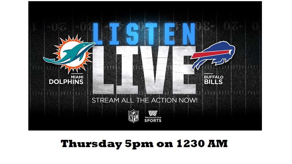 TNF Dolphins vs Bills | KKGK, KLAV, KWWN, KRLV (LVSN)