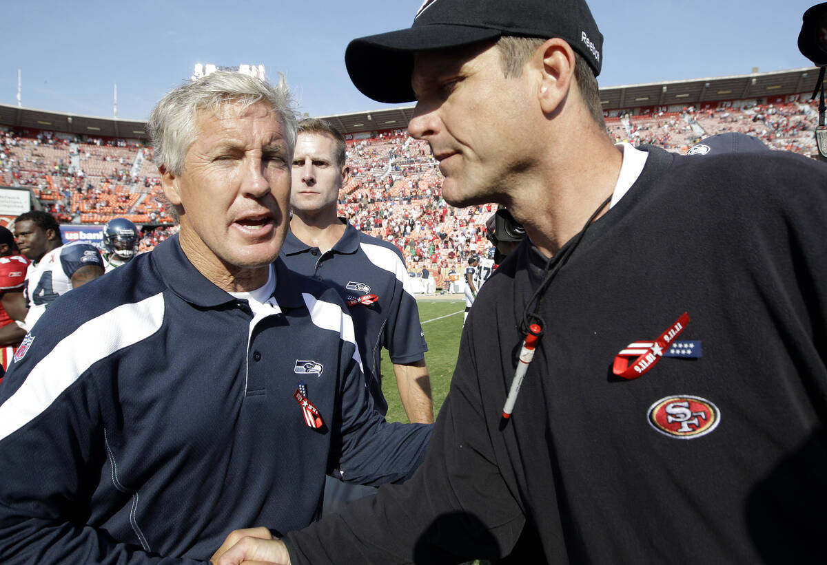 Raiders vs. Chargers: Pete Carroll, Jim Harbaugh meet on Monday Night Football | Raiders News