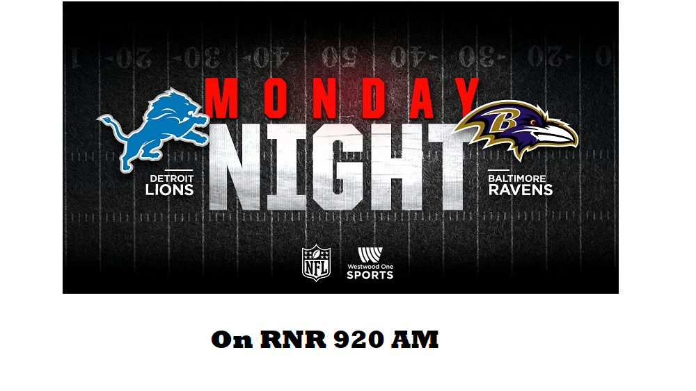 MNF – Lions vs Ravens | KKGK, KLAV, KWWN, KRLV (LVSN)