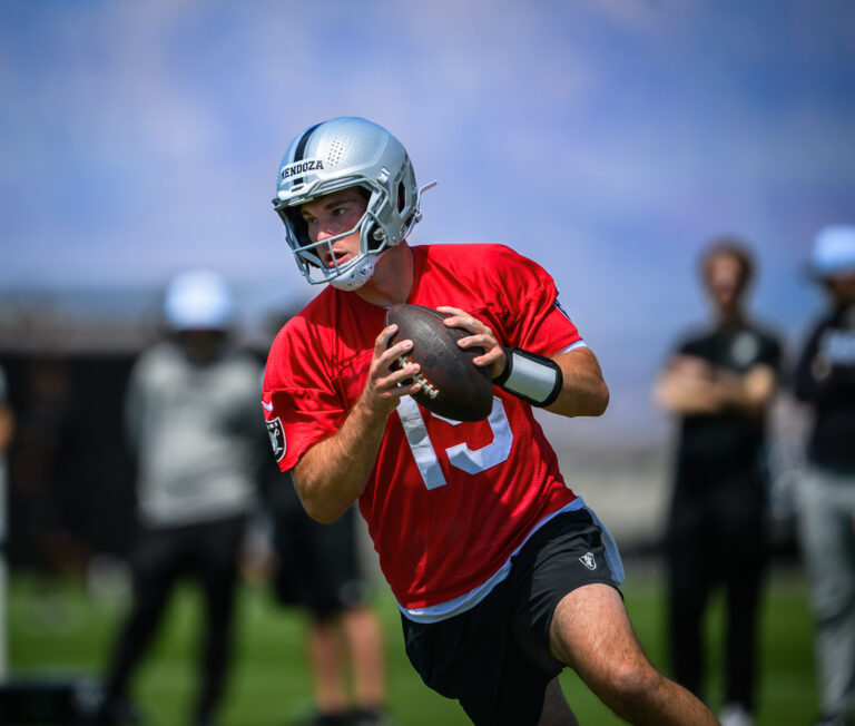 Fernando Mendoza gives Raiders fans real hope at rookie minicamp