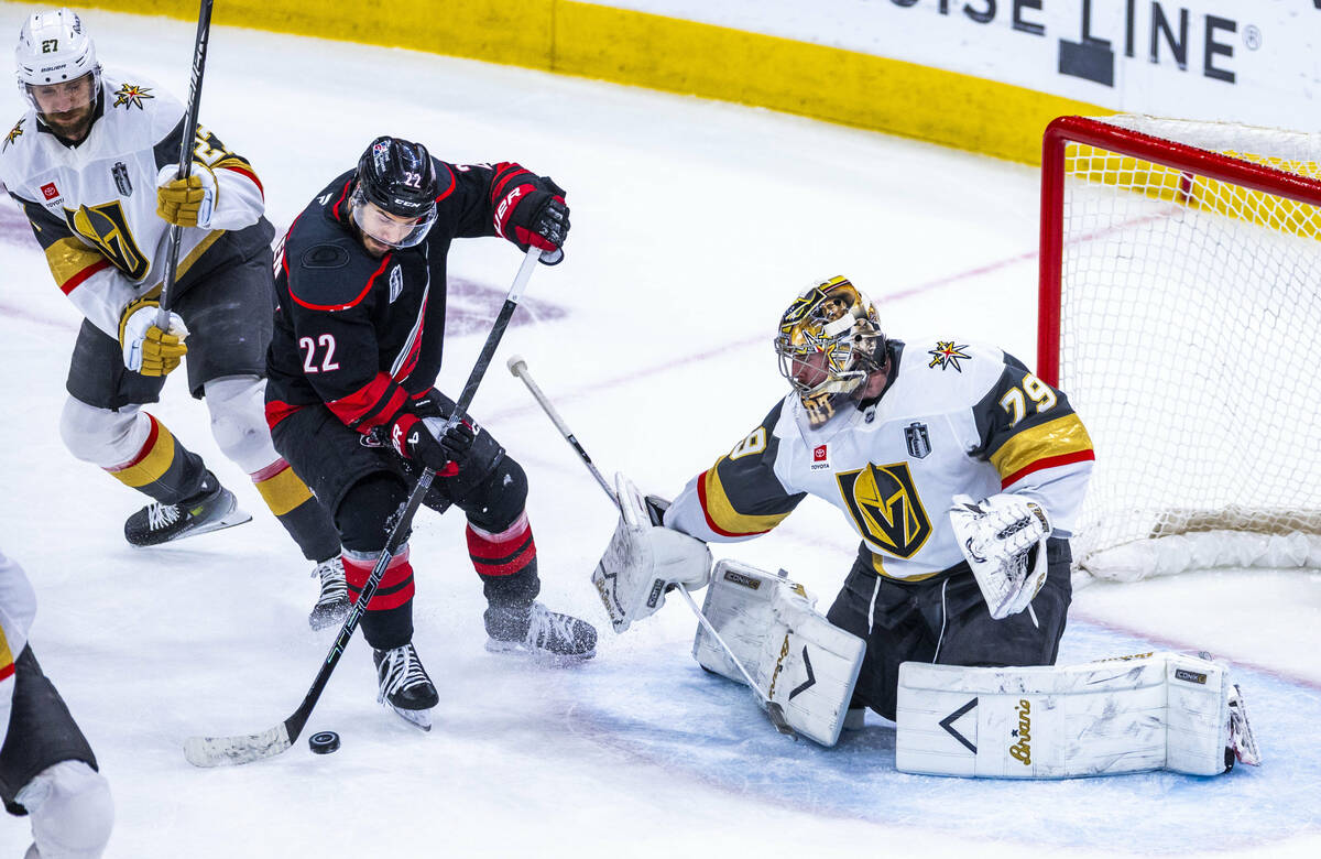 Amid ‘No Means No’ Chants, Carter Hart Says He’s Focused on Game 7 for Golden Knights
